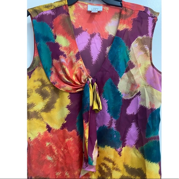 Ann Taylor LOFT sleeveless blouse Size L - Picture 2 of 11
